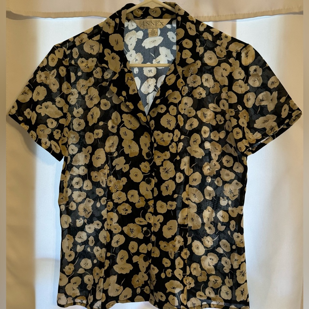 Vintage Floral Annex Casual Corners Blouse